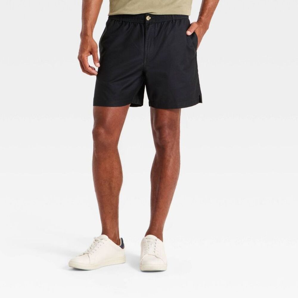 Men's 6" Deck Shorts - Goodfellow & Co Black S